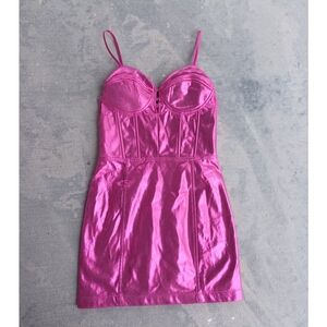 Love Fate Destiny Pink Corset Mini Dress